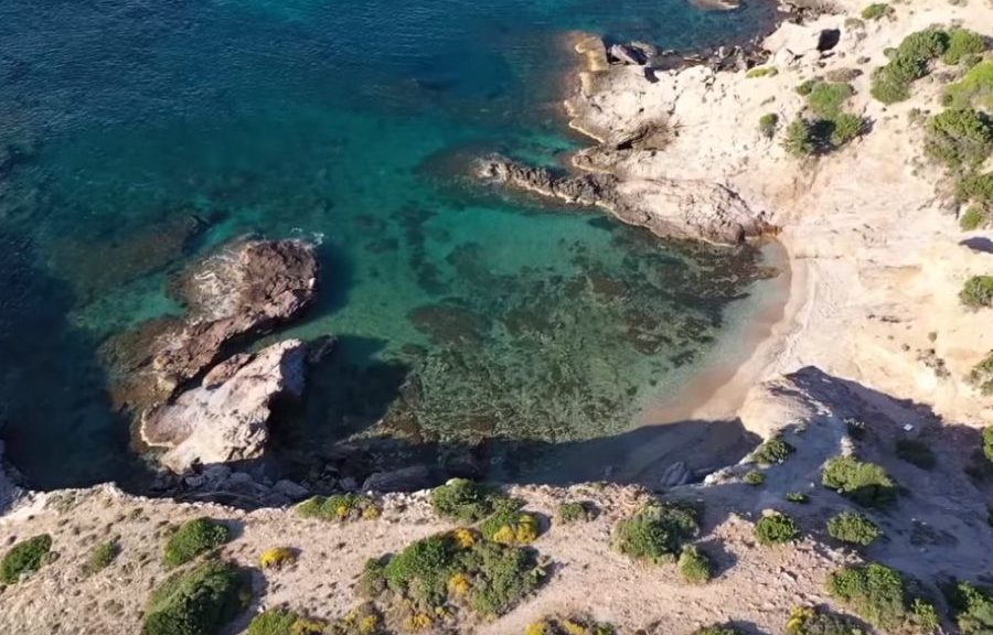 The well-hidden beach near Athens